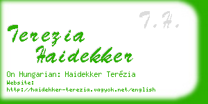 terezia haidekker business card